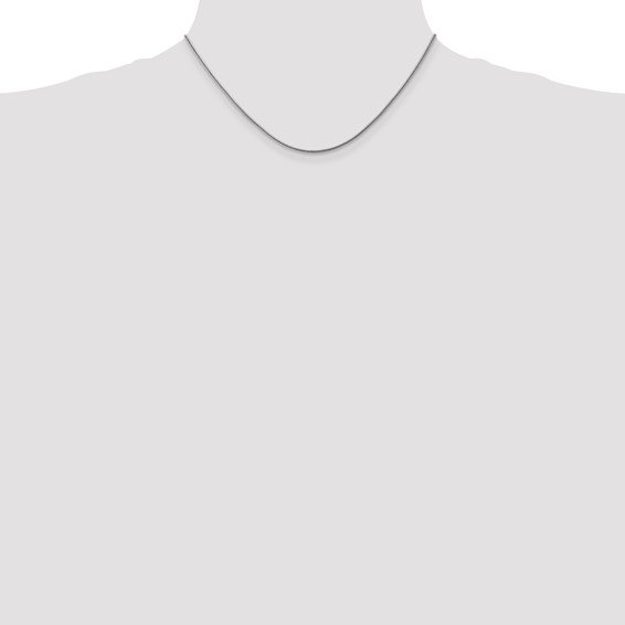 14K White Gold 1.6mm Round Snake with Lobster Clasp Chain (per inch)