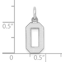 14kw Small Satin Number 0 Charm view 3