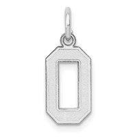 14kw Small Satin Number 0 Charm view 1