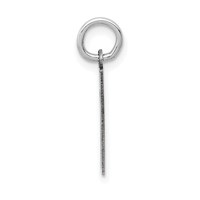 14K White Gold Small Satin Number 1 Charm view 2