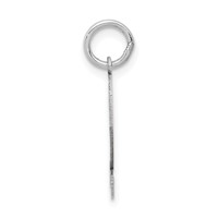 14K White Gold Small Satin Number 2 Charm view 2