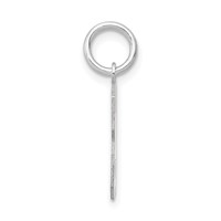 14K White Gold Small Satin Number 3 Charm view 2