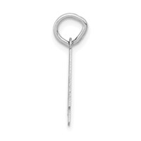 14K White Gold Small Satin Number 4 Charm view 2