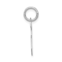 14K White Gold Small Satin Number 5 Charm view 2