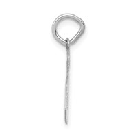14K White Gold Small Satin Number 6 Charm view 2