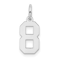14kw Small Satin Number 8 Charm view 4