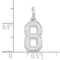 14kw Small Satin Number 8 Charm view 3