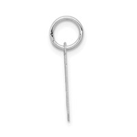 14K White Gold Small Satin Number 9 Charm view 2
