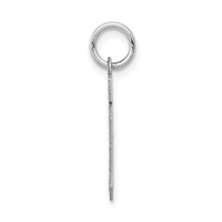 14K White Gold Small Satin Number 10 Charm view 2