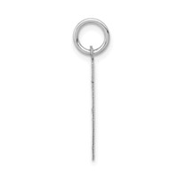 14K White Gold Small Satin Number 11 Charm view 2