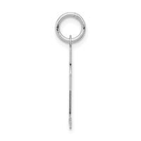 14K White Gold Small Satin Number 12 Charm view 2
