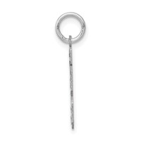 14K White Gold Small Satin Number 13 Charm view 2