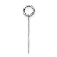 14K White Gold Small Satin Number 16 Charm view 2