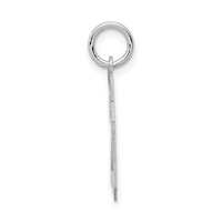 14K White Gold Small Satin Number 20 Charm view 2