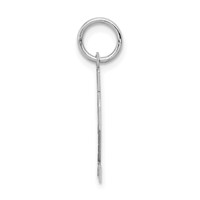 14K White Gold Small Satin Number 22 Charm view 2