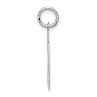 14K White Gold Small Satin Number 24 Charm view 2