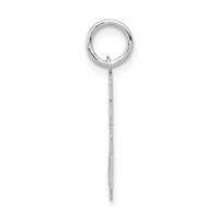 14K White Gold Small Satin Number 25 Charm view 2