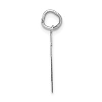 14K White Gold Small Satin Number 27 Charm view 2