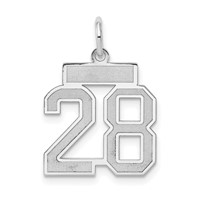 14kw Small Satin Number 28 Charm view 1