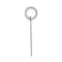 14K White Gold Small Satin Number 30 Charm view 2