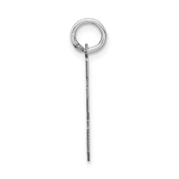14K White Gold Small Satin Number 33 Charm view 2
