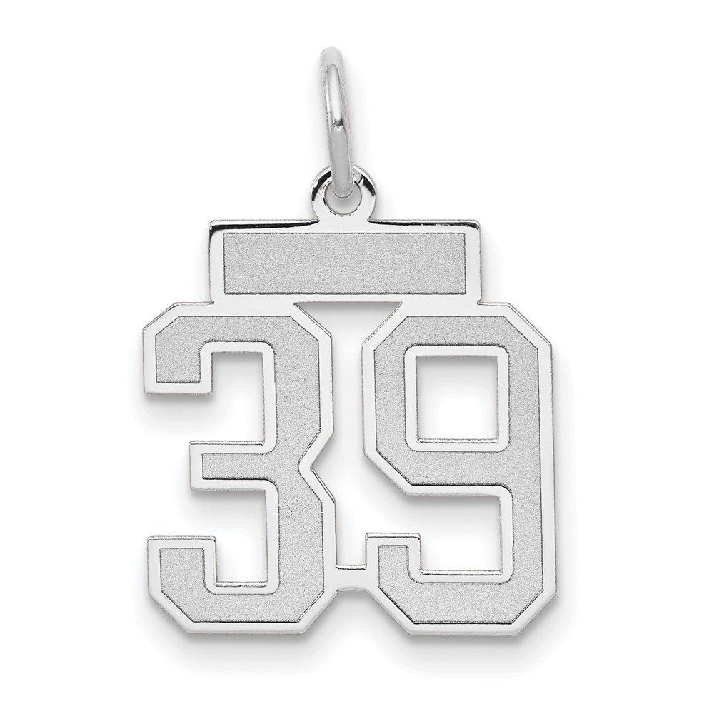 14kw Small Satin Number 39 Charm