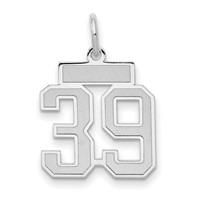 14kw Small Satin Number 39 Charm view 1