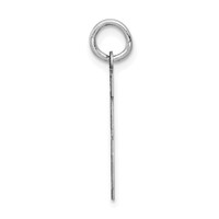 14K White Gold Small Satin Number 46 Charm view 2