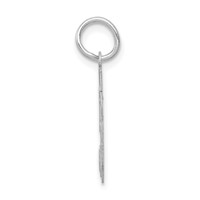 14K White Gold Small Satin Number 50 Charm view 2