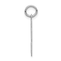 14K White Gold Small Satin Number 53 Charm view 2