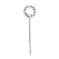 14K White Gold Small Satin Number 62 Charm view 2