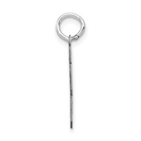 14K White Gold Small Satin Number 63 Charm view 2