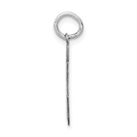 14K White Gold Small Satin Number 65 Charm view 2