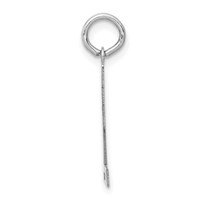 14K White Gold Small Satin Number 72 Charm view 2
