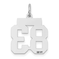 14kw Small Satin Number 83 Charm view 3