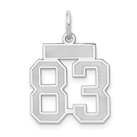 14kw Small Satin Number 83 Charm view 1