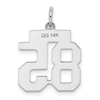 14kw Small Satin Number 85 Charm view 3