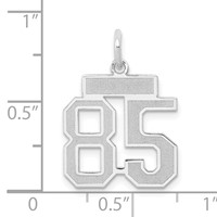 14kw Small Satin Number 85 Charm view 4