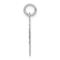 14K White Gold Small Satin Number 87 Charm view 2