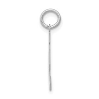 14K White Gold Small Satin Number 91 Charm view 2