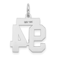 14kw Small Satin Number 94 Charm view 3
