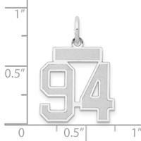 14kw Small Satin Number 94 Charm view 4