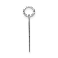 14K White Gold Small Satin Number 96 Charm view 2