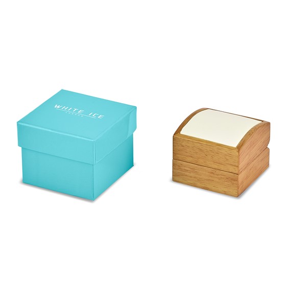 SS White Ice .01ct Diamond and MOP Ring