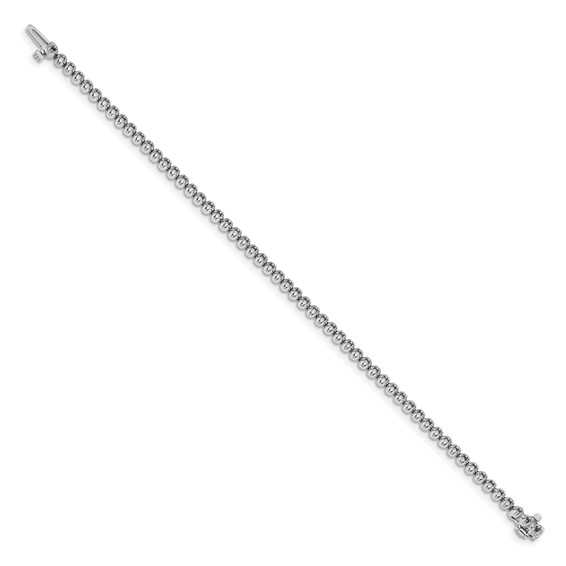 14k White Gold Holds 1 carat 56-1.6mm Round Diamond 4-prong 7 inch Tennis Bracelet Mounting