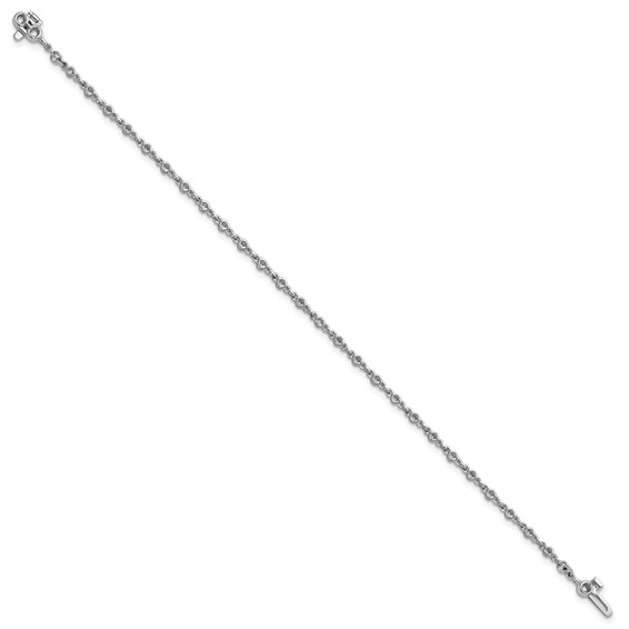 14k White Gold Holds 7/8 carat 26-2.0mm Round Diamond 2-prong 7 inch Tennis Bracelet Mounting