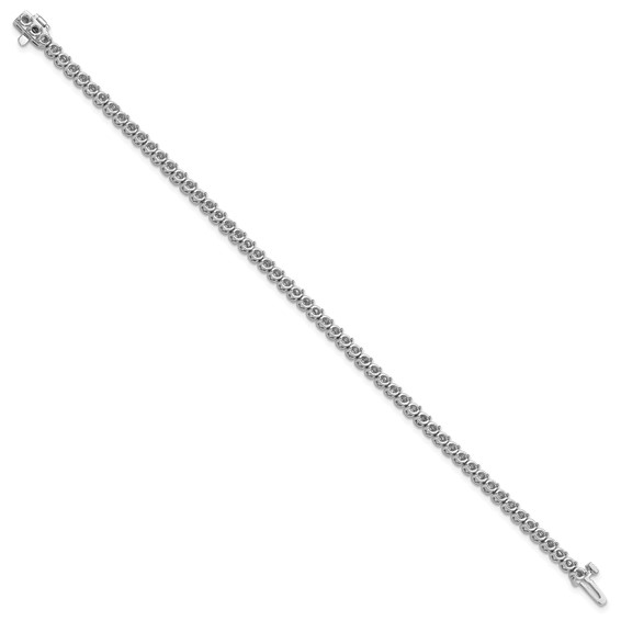 14k White Gold Holds 2.9 carat 58-2.3mm Round Diamond 2-prong 7 inch Tennis Bracelet Mounting