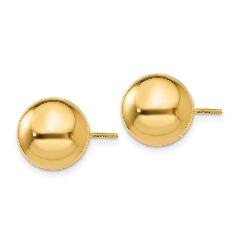 14k Polished 10mm Ball Post Earrings (X10MMG)