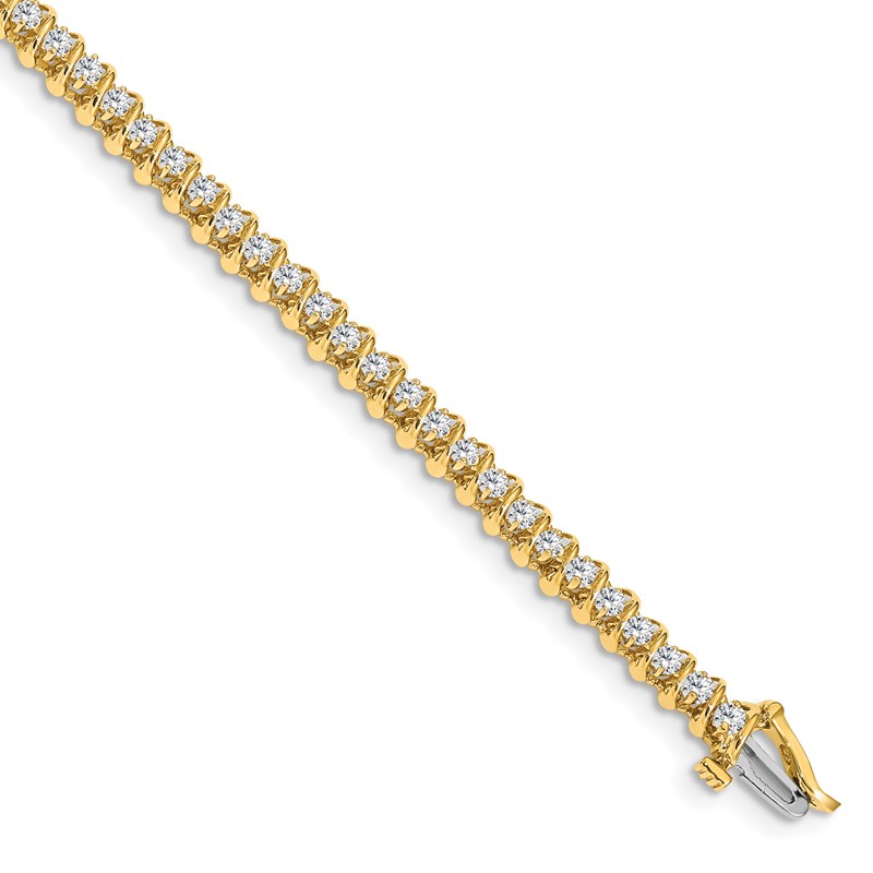 14k 7/8 carat Lab Grown Diamond VS/SI+ G+ Roind Tennis Bracelet