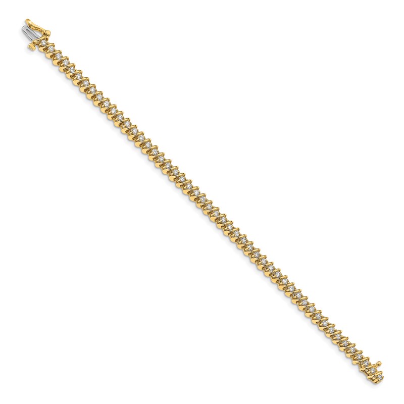 14k 2 carat Lab Grown Diamond VS/SI+ G+ Roind Tennis Bracelet